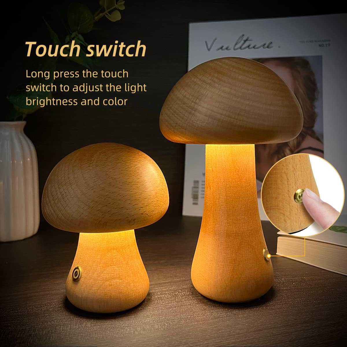 Simpatica luce notturna a LED a fungo