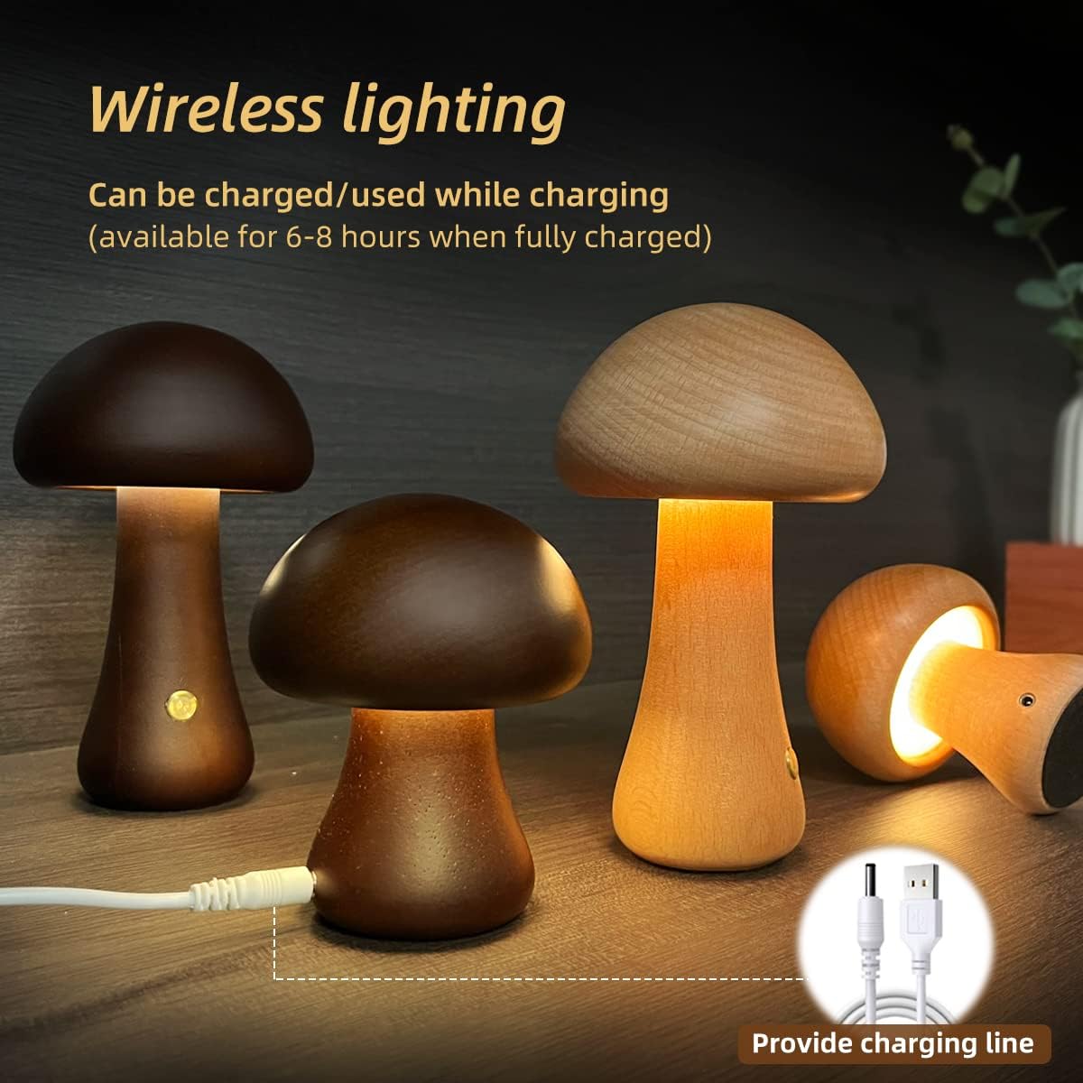 Simpatica luce notturna a LED a fungo
