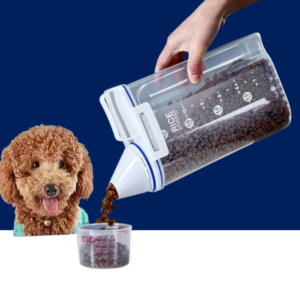 Contenitore per alimenti per cani e gatti – 1,5 kg/2 kg con misurino