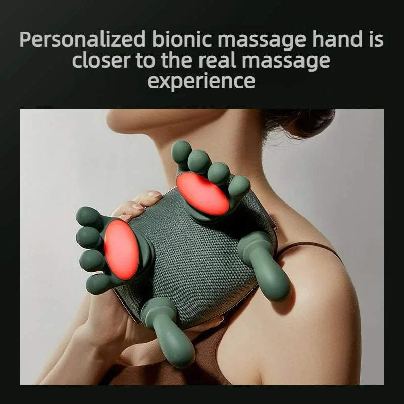 Massaggiatore per spalle e collo a mano Massaggiatore per colonna cervicale Massaggiatore per collo trapezio Impacco caldo Elettrico Cervicale