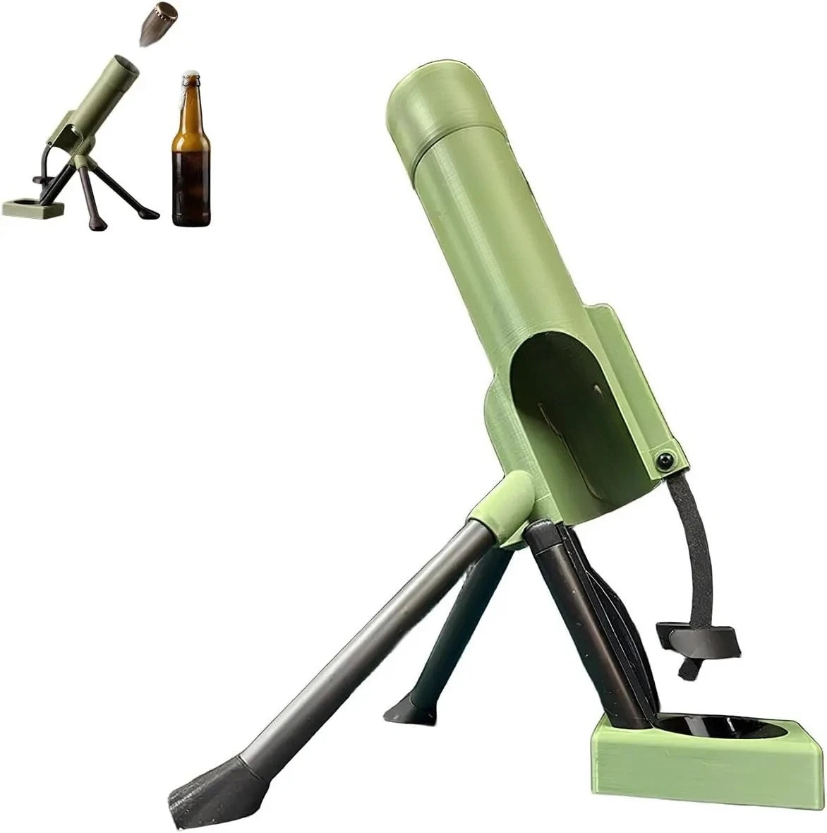 Apribottiglie tattico a forma di mortaio