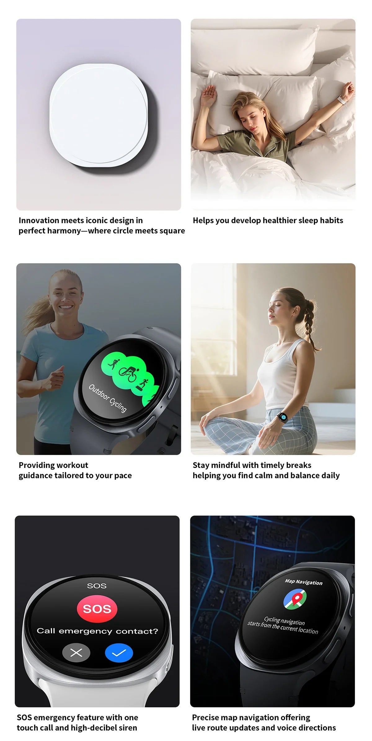 Smart Watch AMOLED Impermeabile Uomini e donne