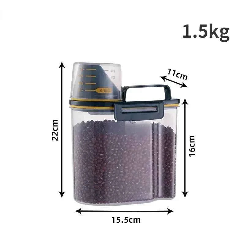 Contenitore per alimenti per cani e gatti – 1,5 kg/2 kg con misurino