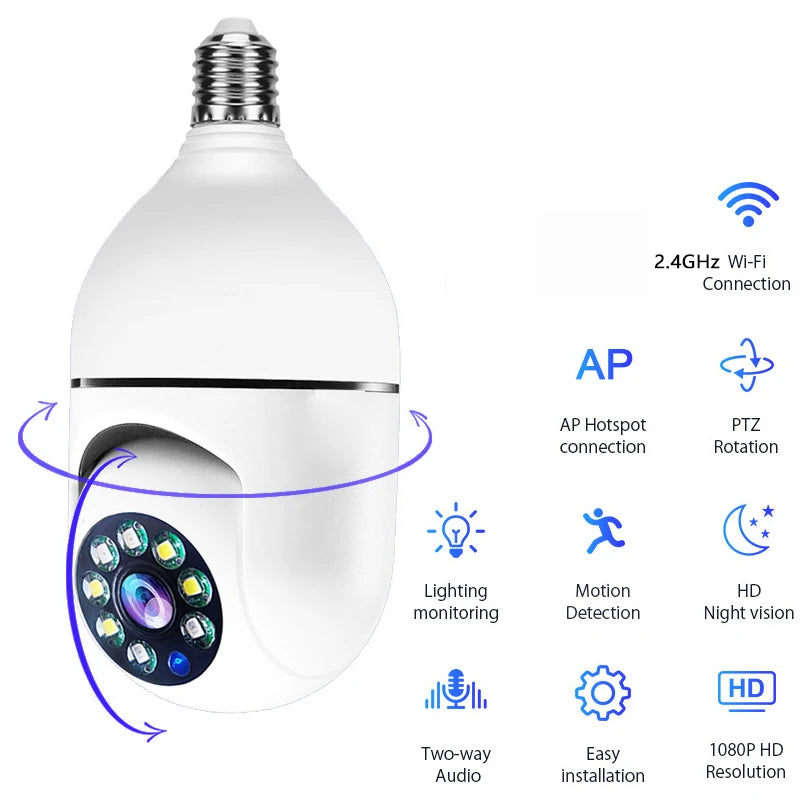 Telecamera per esterni wireless con lampadina