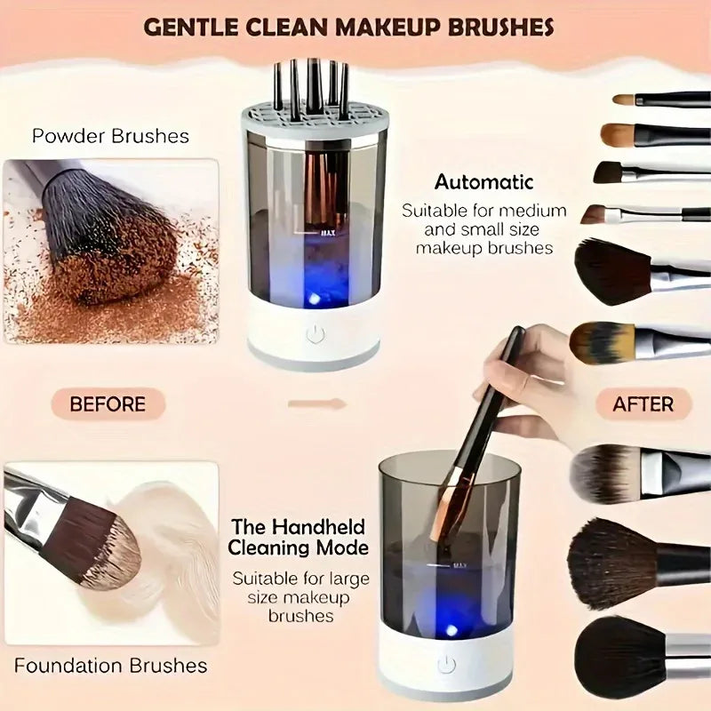 Detergente per pennelli per trucco USB e asciugatrice