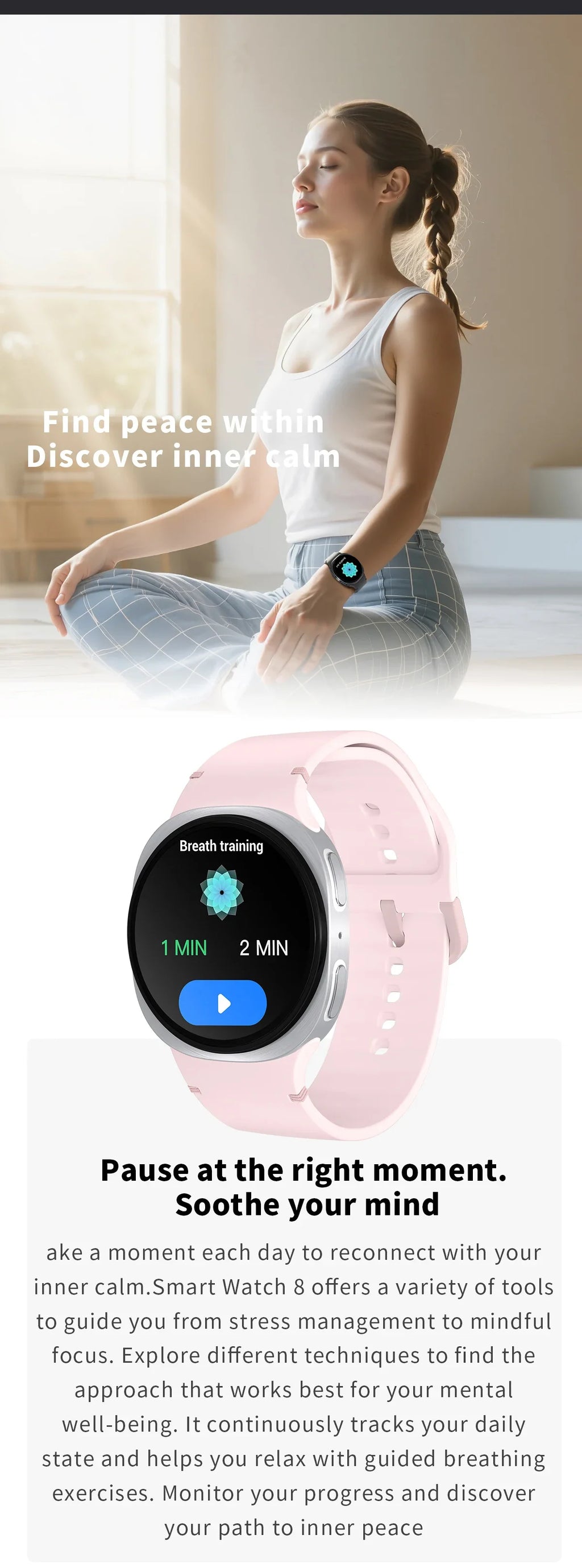 Smart Watch AMOLED Impermeabile Uomini e donne