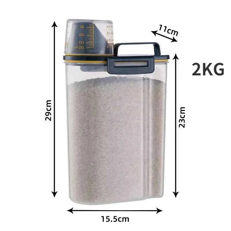 Contenitore per alimenti per cani e gatti – 1,5 kg/2 kg con misurino