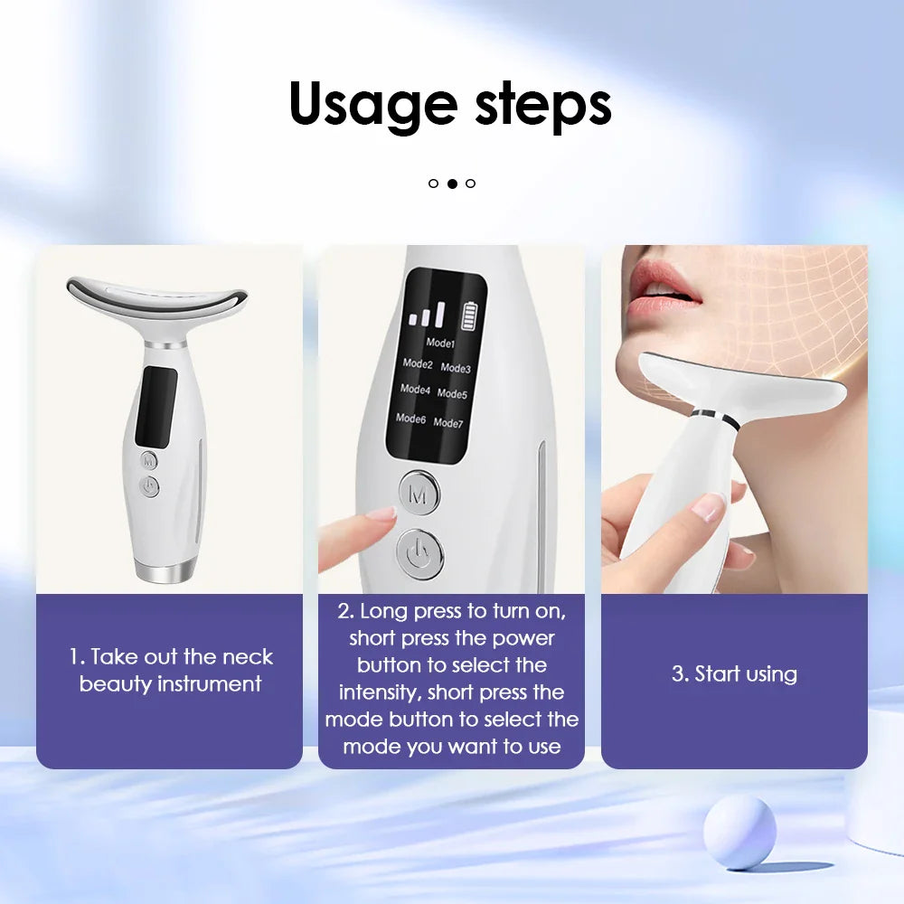 Dispositivo di bellezza per collo e viso a LED