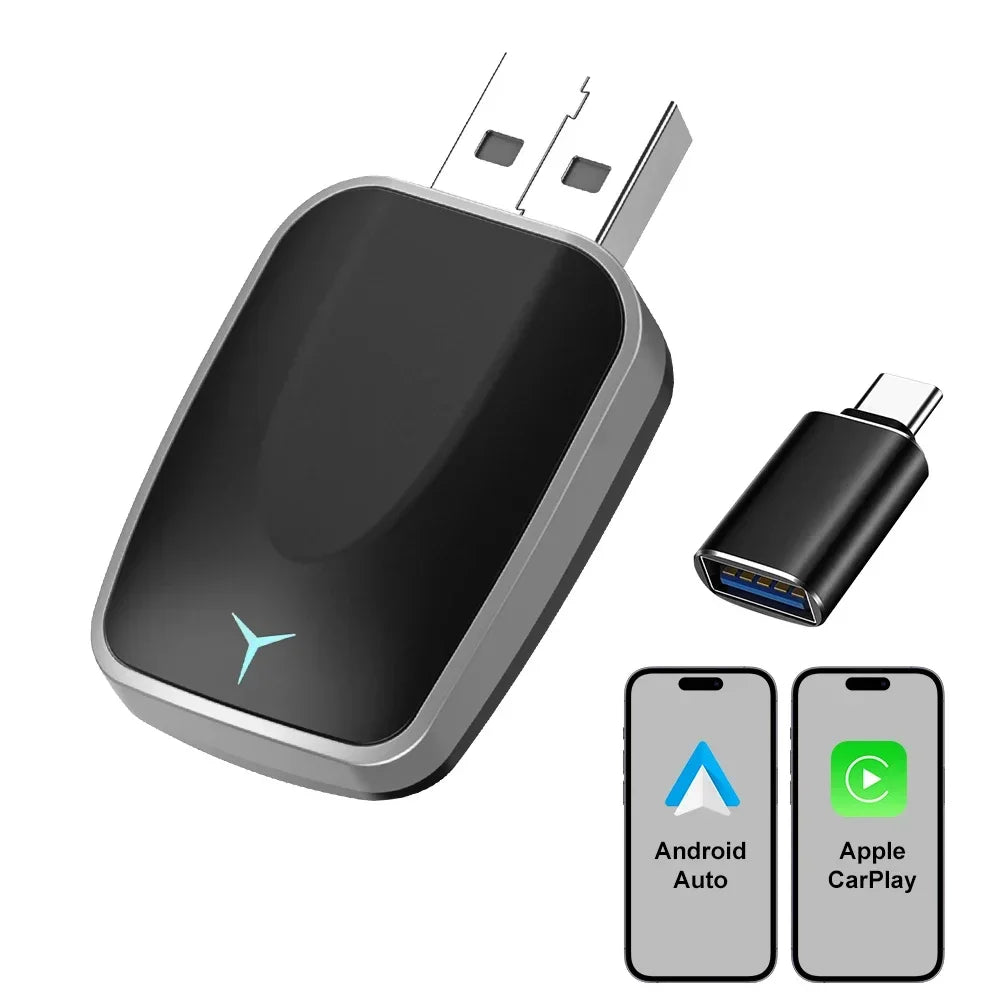 2026 Adattatore wireless CarPlay Android Auto, accoppiamento rapido, connessione rapida