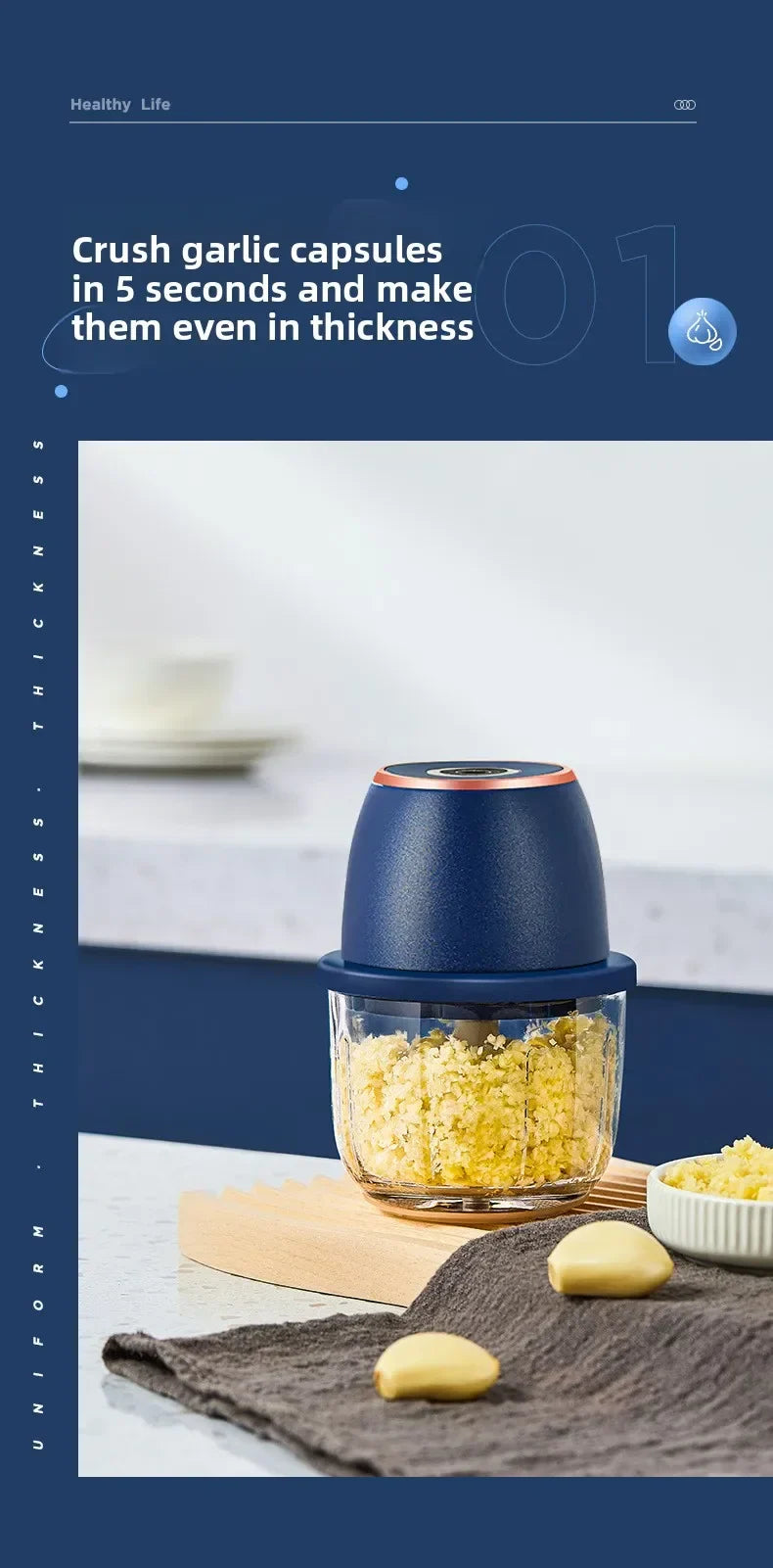 TINSOL 350ML Tritatutto multifunzione Mixer da cucina