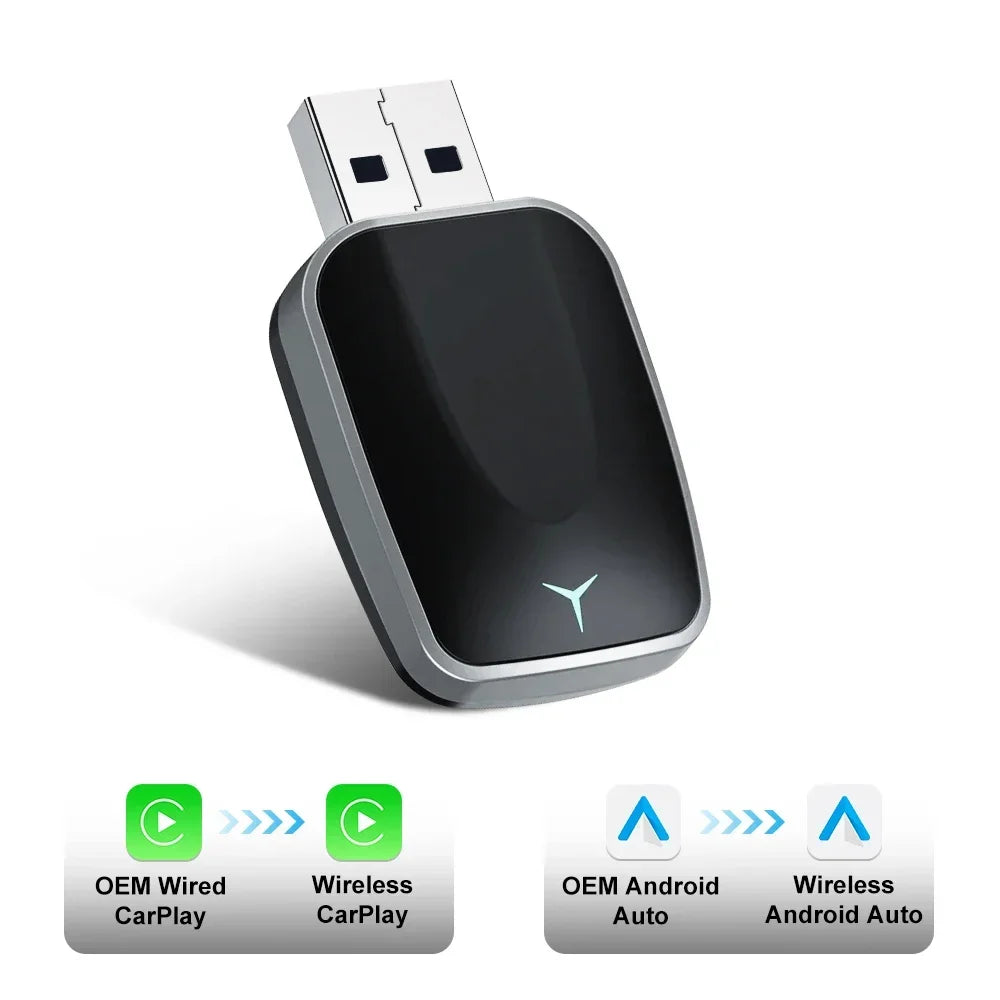 2026 Adattatore wireless CarPlay Android Auto, accoppiamento rapido, connessione rapida