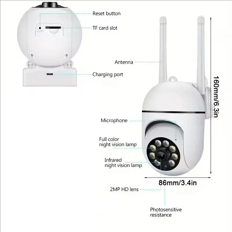 Telecamera di sicurezza WiFi PTZ