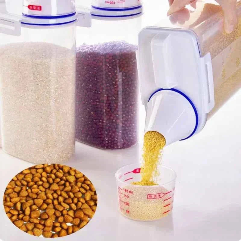 Contenitore per alimenti per cani e gatti – 1,5 kg/2 kg con misurino