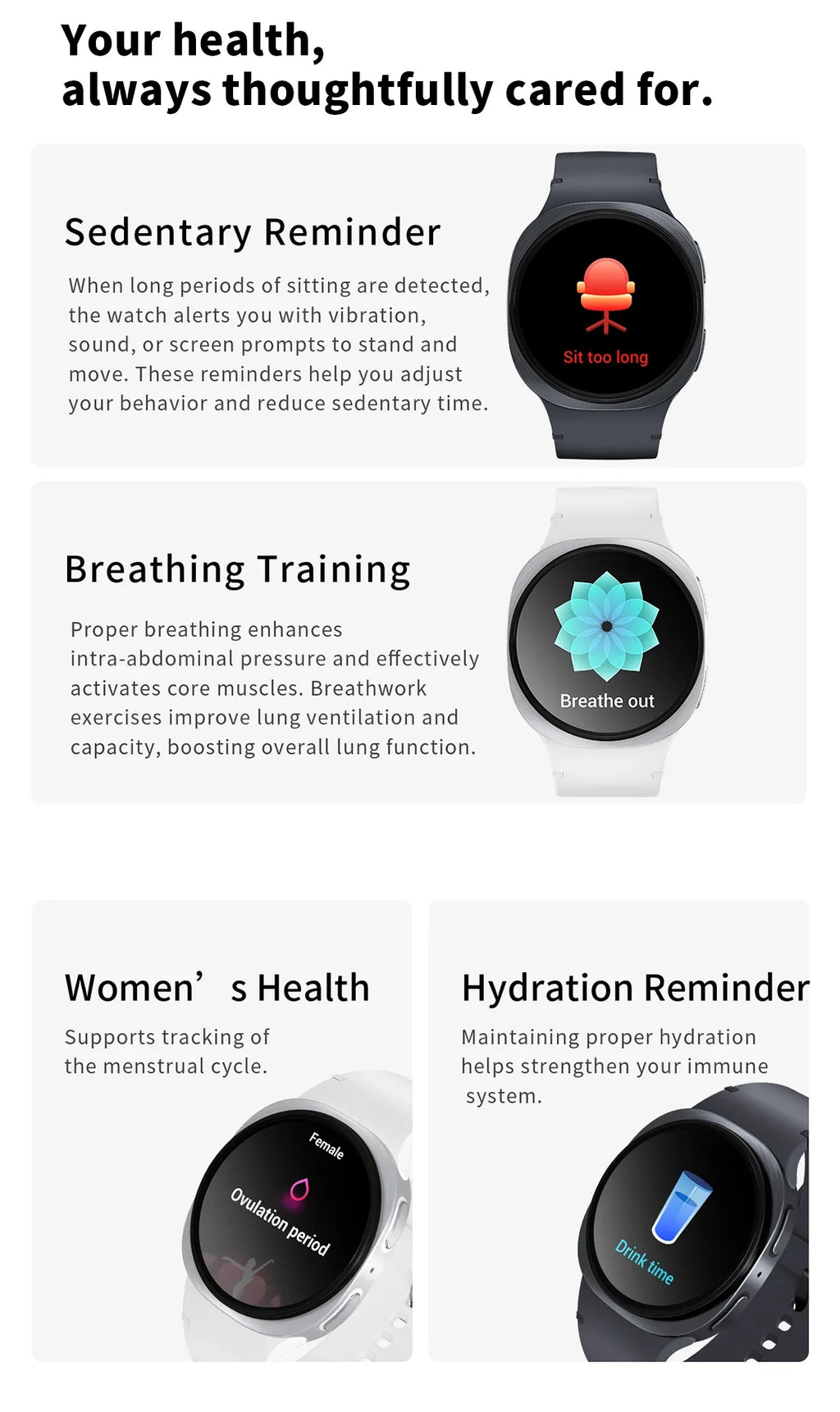 Smart Watch AMOLED Impermeabile Uomini e donne