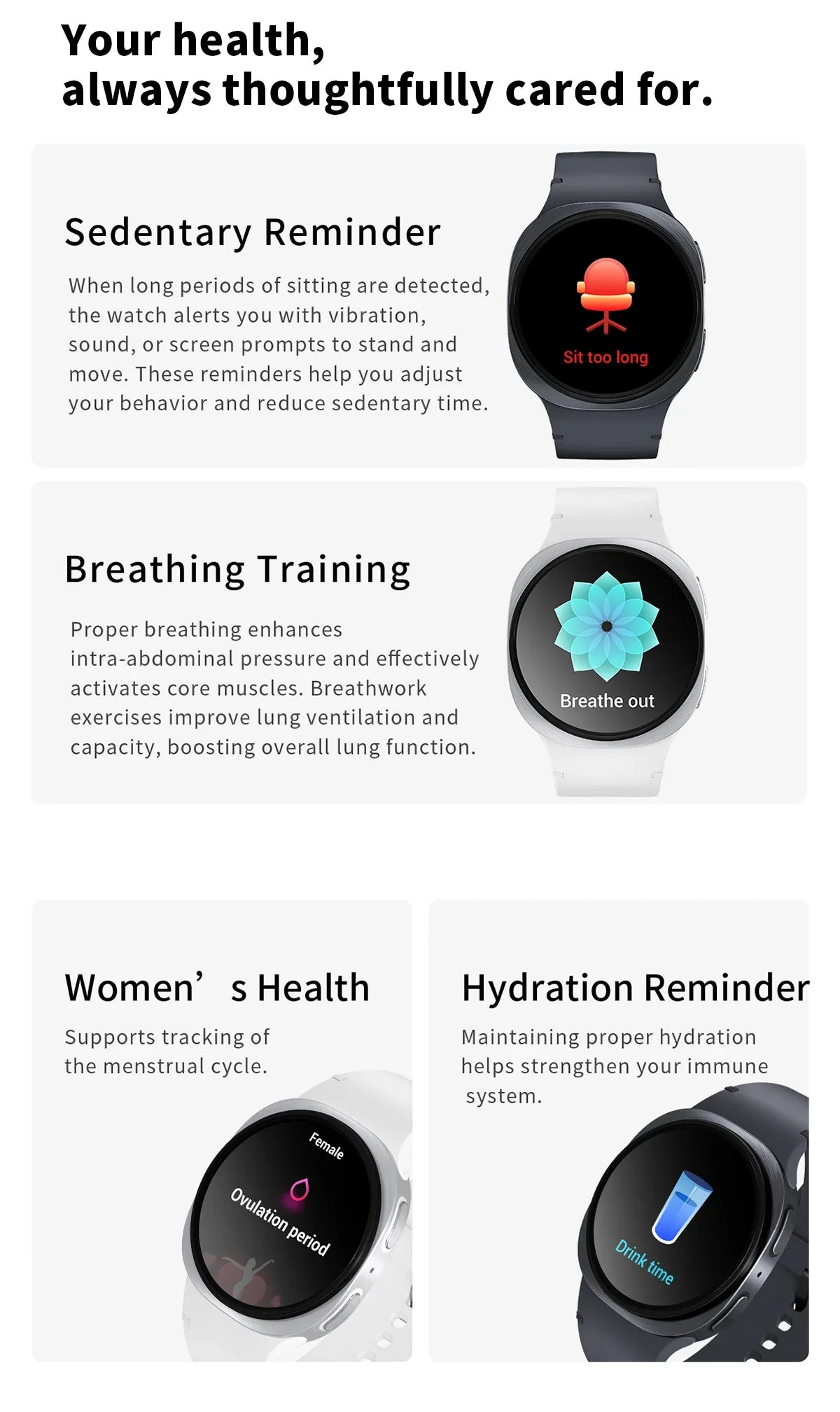 Smart Watch AMOLED Impermeabile Uomini e donne
