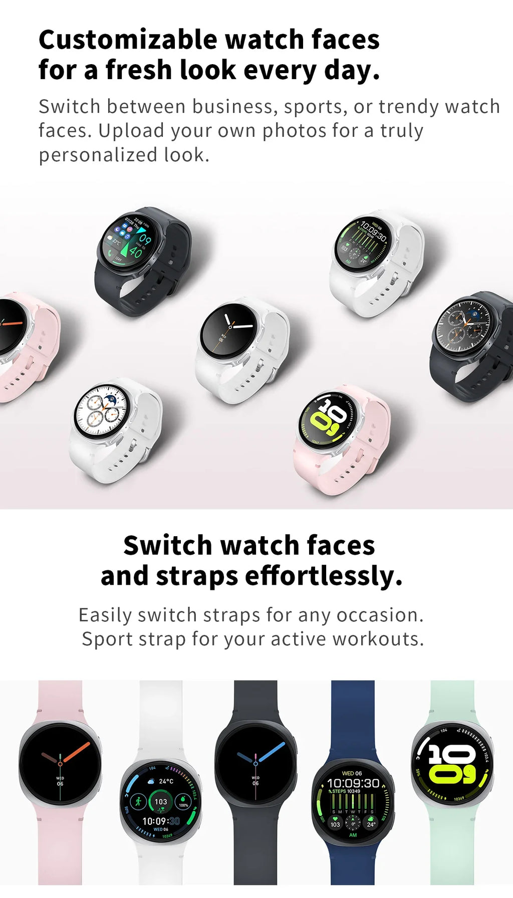 Smart Watch AMOLED Impermeabile Uomini e donne