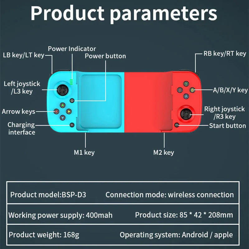 Controller Joystick Telescopico per telefono Android iOS