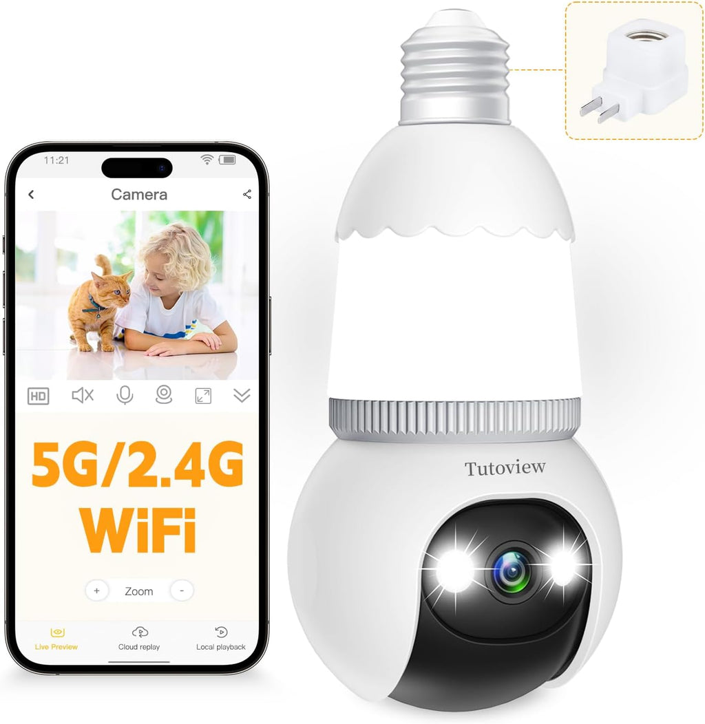 Telecamera per esterni wireless con lampadina