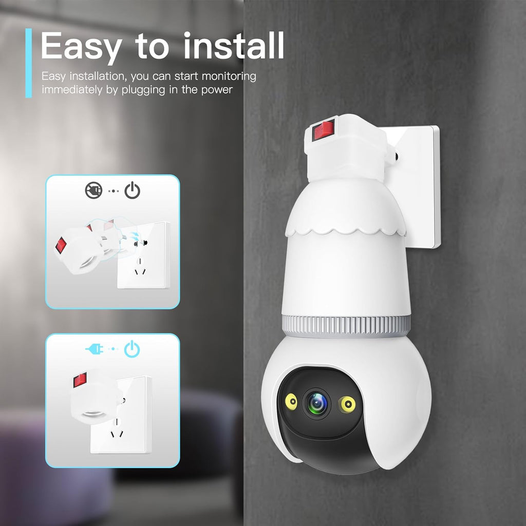 Telecamera per esterni wireless con lampadina