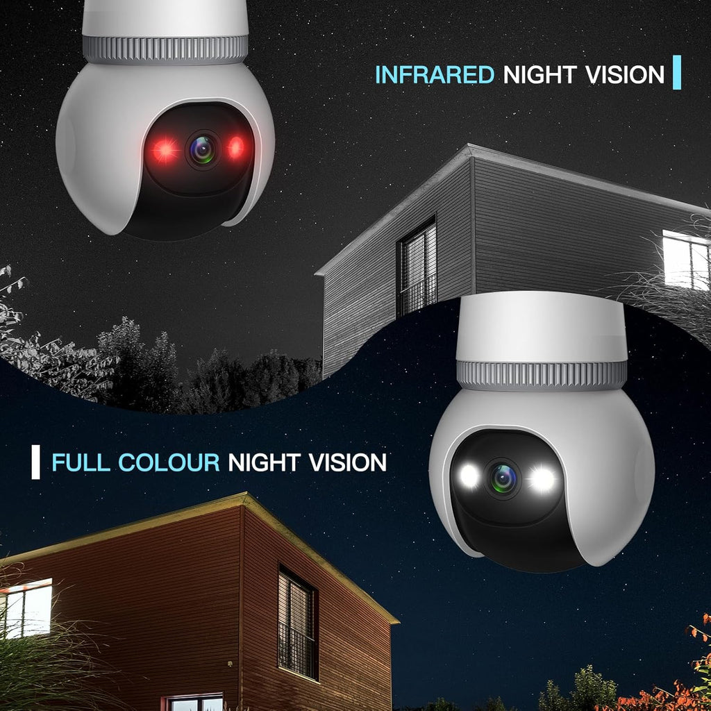 Telecamera per esterni wireless con lampadina