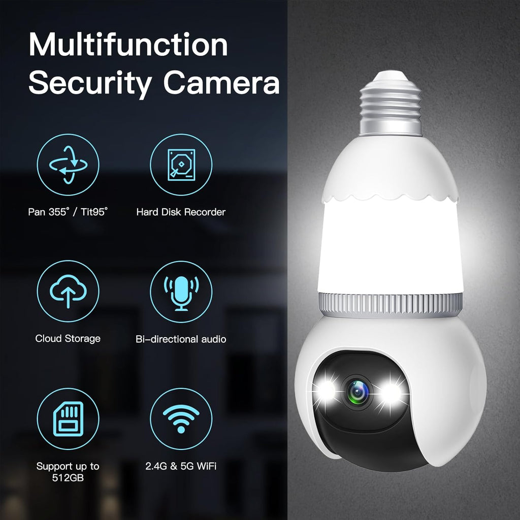Telecamera per esterni wireless con lampadina